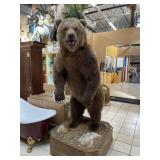 Grizzly Bear 7  ft tall with stand , Mint cond