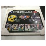 Green Bay packers & Denver broncos framed picture