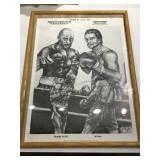 Framed boxing poster
