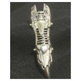 Full Finger Hinged Armor Claw Ring with Skull and