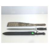 Military reproduction bayonet 20 " plus other