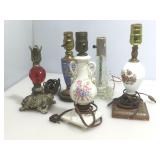 Assorted Small Table Lamps. Untested, As Found.