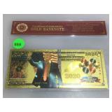 Trump 2020 Gold Banknote