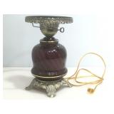 Vintage Amethyst  Twist Table Lamp Base.