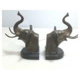 Set of Metal Elephant Head Bookends Andrea by