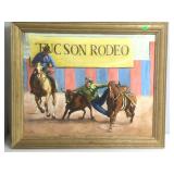 Jack Mishler Oil on Canvas Tucson Rodeo.23x19