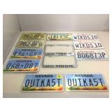 Washington California Nevada metal License Plates