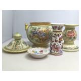 Assorted porcelain decorations some made in Italy