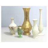 Lenox vases incl. Nora Fenton table lighter and