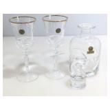 Royal Crystal Rock glasses, Decanter 7"