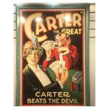 Framed Carter The Great movie poster, approx