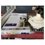 Large size pet door in box and soup tureen