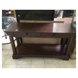 Aspemhome Wood hall table w/lower shelf and