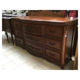 Wood dresser, approx 76x22x40 inches