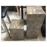 Pair of pedestals, approx 12x12x30 inches