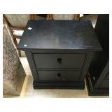 Black wood nightstands, approx 2ft long