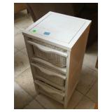 Wicker basket holder, approx 12x12x25 inches