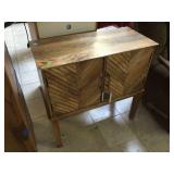 Wood cabinet, approx 16x34x34 inches (has damage