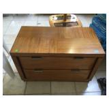 Universal nightstand w/2 drawers, approx 34x18x22