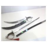 pair of reproduction swords