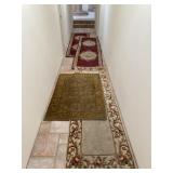 4 assorted Hallway Runners and Scatter Rugs.