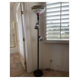 3 Way Switch Slag Glass Shade Floor Lamp