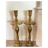 Pair of 30in H Brass CandleSticks