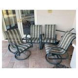 Set of 4 Patio Chairs and Matching Table Base