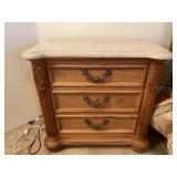 Thomasville 3 drawer Marble Too Side Table