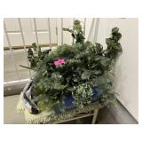 Bin of Faux Greenery