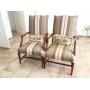 Set of striped armchairs. 43in.H x 24 W