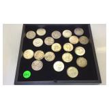 TRAY LOT HALF DOLLAR COINS  20 PCS