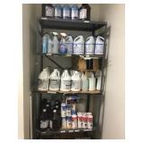 RACK OF JANITORIAL SUPPLIES RACK OF JANITORIAL SUPPLIES