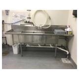 STAINLESS STEEL 3 TUB SINK STAINLESS STEEL 3 TUB SINK