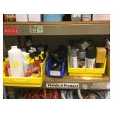 SHELF OF ASSORTED SHOP SUPPLIES SHELF OF ASSORTED SHOP SUPPLIES