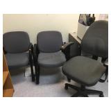 SWIVEL HIGH BACK OFFICE CHAIR AND 2 OFFICE CHAIRS SWIVEL HIGH BACK OFFICE CHAIR AND 2 OFFICE CHAIRS