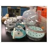 2 MALGENE THERMO DESICCATOR W/ NUCERITE PLATES &M 2 MALGENE THERMO DESICCATOR W/ NUCERITE PLATES &M