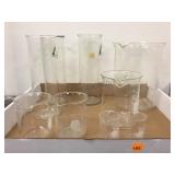 GROUP OF ASSORTED GLASS FLASKS GROUP OF ASSORTED GLASS FLASKS