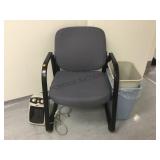 OFFICE CHAIR-PERSONAL HEATER- 2 WASTE BINS OFFICE CHAIR-PERSONAL HEATER- 2 WASTE BINS