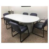 CONFERENCE TABLE WITH 6 OFFICE CHAIRS CONFERENCE TABLE WITH 6 OFFICE CHAIRS