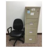 FIRE PROOF- 4 DRAWER LETTER FILE -OFFICE CHAIR FIRE PROOF- 4 DRAWER LETTER FILE -OFFICE CHAIR