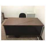 OFFICE DESK-CHROME LEGS- SWIVEL CHAIR OFFICE DESK-CHROME LEGS- SWIVEL CHAIR