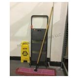 COSCO FOLDING LADDER-PUSH BROOM-CAUTION SIGN COSCO FOLDING LADDER-PUSH BROOM-CAUTION SIGN