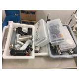 9 TUBS OF ASSORTED PLUMBING SUPPLIES 9 TUBS OF ASSORTED PLUMBING SUPPLIES