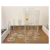GROUP OF ASSORTED GLASS BEAKERS GROUP OF ASSORTED GLASS BEAKERS