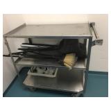 LAKESIDE STAINLESS STEEL ROLLING CART LAKESIDE STAINLESS STEEL ROLLING CART