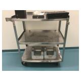 LAKESIDE STAINLESS STEEL ROLLING CART LAKESIDE STAINLESS STEEL ROLLING CART