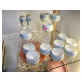 SET OF BAVARIA CUPS & SALT/PEPPER SHAKERS