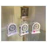 COLLECTION OF WEDGEWOOD CLOCKS & LINDEN CLOCK