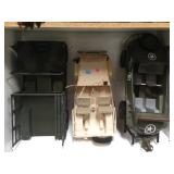 3 LARGE HASBRO TOY MILITARY TRUCKS